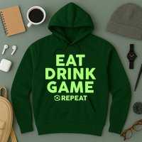St Patrick's Day Eat Drink Game Repeat Hoodie