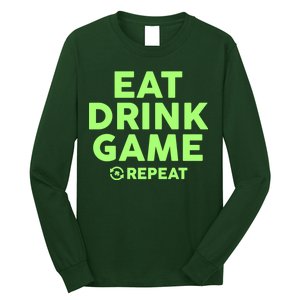 St Patrick's Day Eat Drink Game Repeat Long Sleeve Shirt