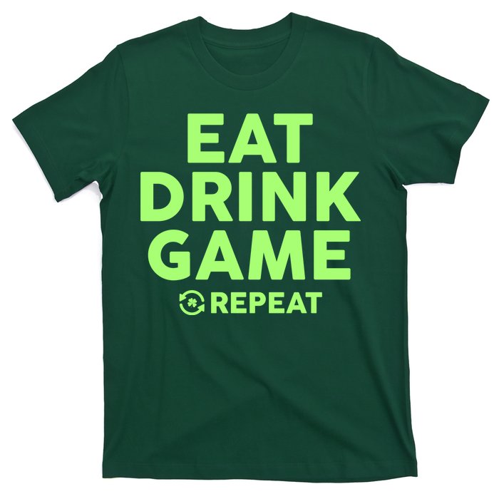 St Patrick's Day Eat Drink Game Repeat T-Shirt