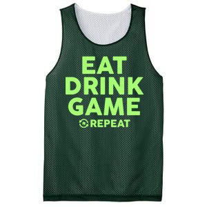 St Patrick's Day Eat Drink Game Repeat Mesh Reversible Basketball Jersey Tank