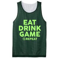 St Patrick's Day Eat Drink Game Repeat Mesh Reversible Basketball Jersey Tank