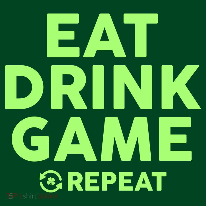 St Patrick's Day Eat Drink Game Repeat Cooling Performance Long Sleeve Crew