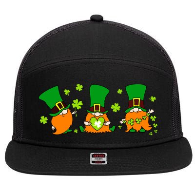 St Patrick's Day Gnome 7 Panel Mesh Trucker Snapback Hat