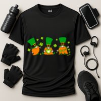 St Patrick's Day Gnome Cooling Performance Crew T-Shirt