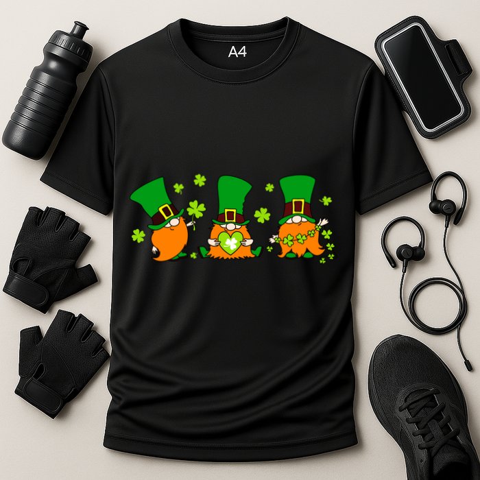 St Patrick's Day Gnome Cooling Performance Crew T-Shirt