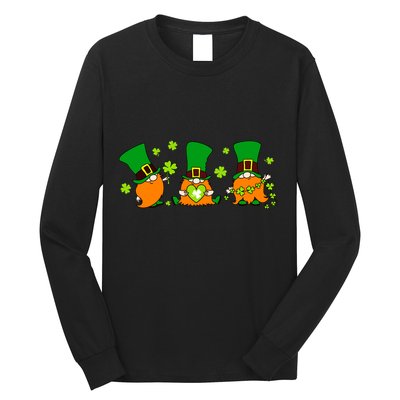 St Patrick's Day Gnome Long Sleeve Shirt