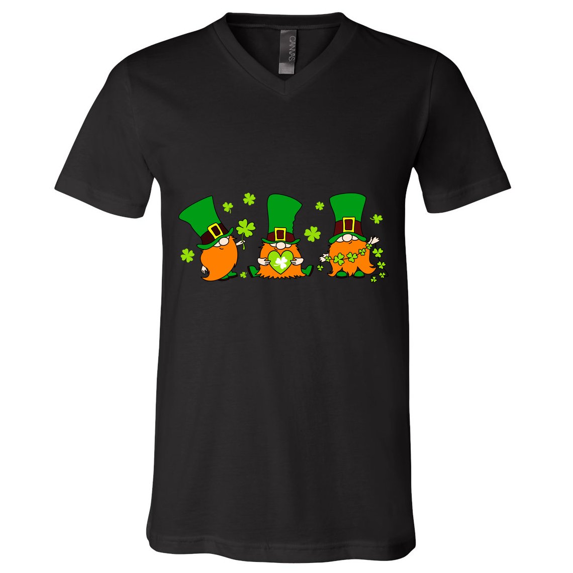 St Patrick's Day Gnome V-Neck T-Shirt