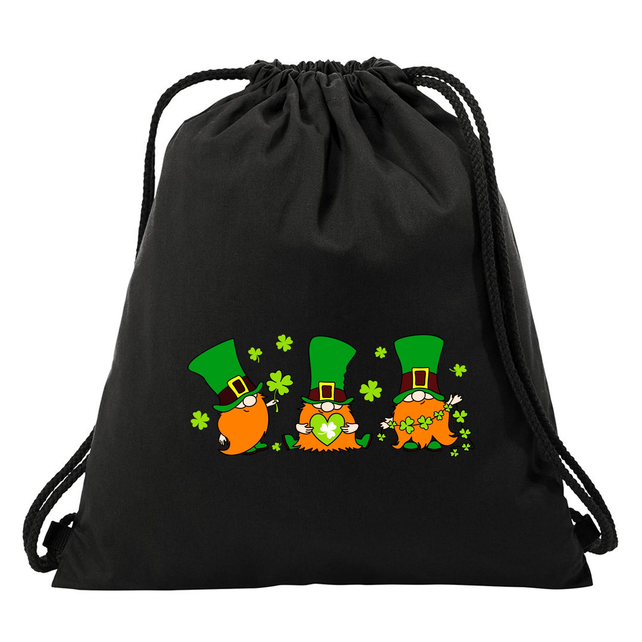St Patrick's Day Gnome Drawstring Bag