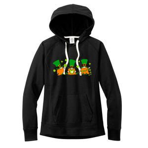 St Patrick's Day Gnome Women's Fleece Hoodie