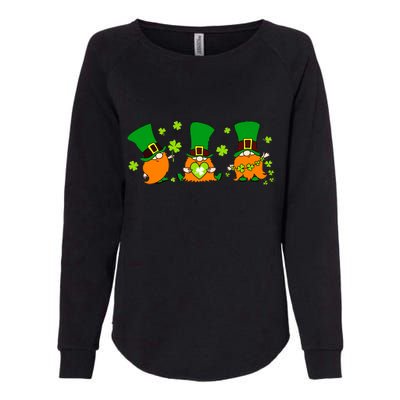 St Patrick's Day Gnome Womens California Wash Sweatshirt