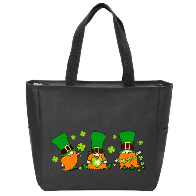 St Patrick's Day Gnome Zip Tote Bag