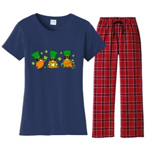 St Patrick's Day Gnome Women's Flannel Pajama Set