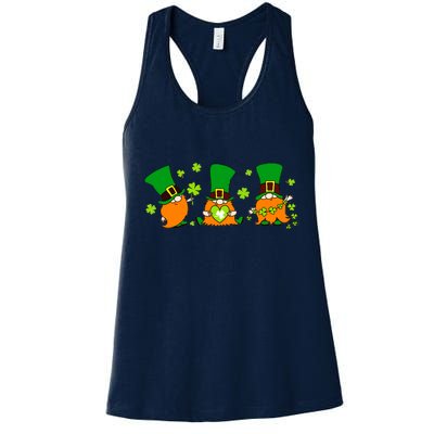 St Patrick's Day Gnome Women's Racerback Tank