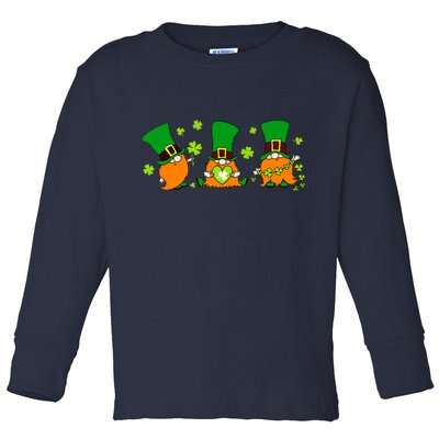 St Patrick's Day Gnome Toddler Long Sleeve Shirt