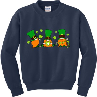 St Patrick's Day Gnome Kids Sweatshirt