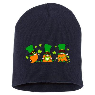 St Patrick's Day Gnome Short Acrylic Beanie