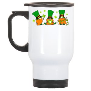 St Patrick's Day Gnome Stainless Steel Travel Mug