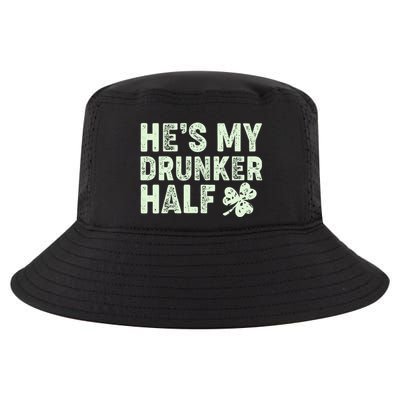 St Patrick's Day He's My Drunker Half Matching Couple's Cool Comfort Performance Bucket Hat