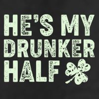 St Patrick's Day He's My Drunker Half Matching Couple's 7 Panel Mesh Trucker Snapback Hat