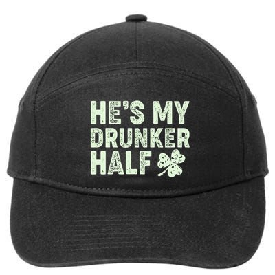 St Patrick's Day He's My Drunker Half Matching Couple's 7-Panel Snapback Hat