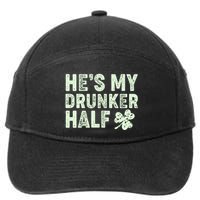 St Patrick's Day He's My Drunker Half Matching Couple's 7-Panel Snapback Hat