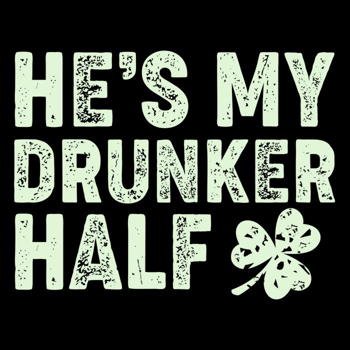 St Patrick's Day He's My Drunker Half Matching Couple's Flatbill Hat