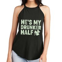 St Patrick's Day He's My Drunker Half Matching Couple's Women's Perfect Tri Rocker Tank