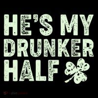 St Patrick's Day He's My Drunker Half Matching Couple's Zip Tote Bag