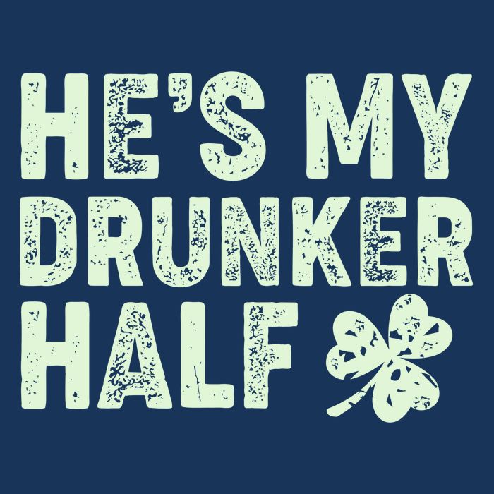 St Patrick's Day He's My Drunker Half Matching Couple's Infant Baby Jersey Bodysuit