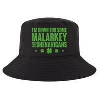 St Patrick's Day I'm Down For Some Malarkey And Shenanigans Cool Comfort Performance Bucket Hat