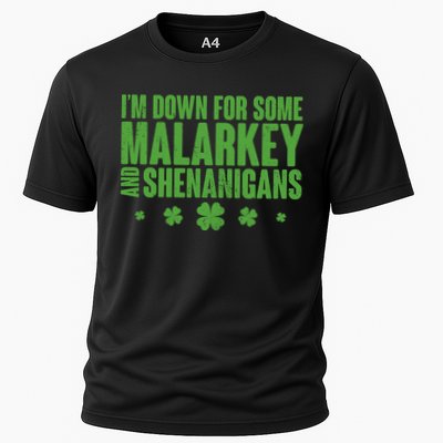 St Patrick's Day I'm Down For Some Malarkey And Shenanigans Performance Shirt