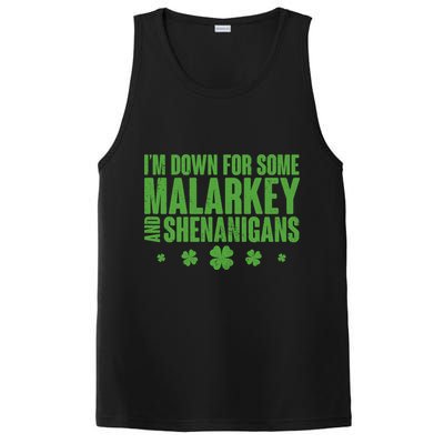 St Patrick's Day I'm Down For Some Malarkey And Shenanigans PosiCharge Competitor Tank