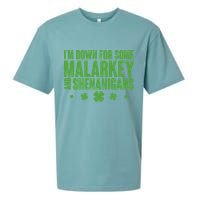 St Patrick's Day I'm Down For Some Malarkey And Shenanigans Sueded Cloud Jersey T-Shirt
