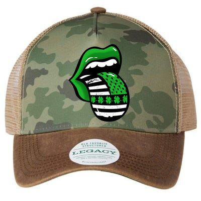 St Patricks Day Irish American Shamrock Flag Paddy Legacy Tie Dye Trucker Hat