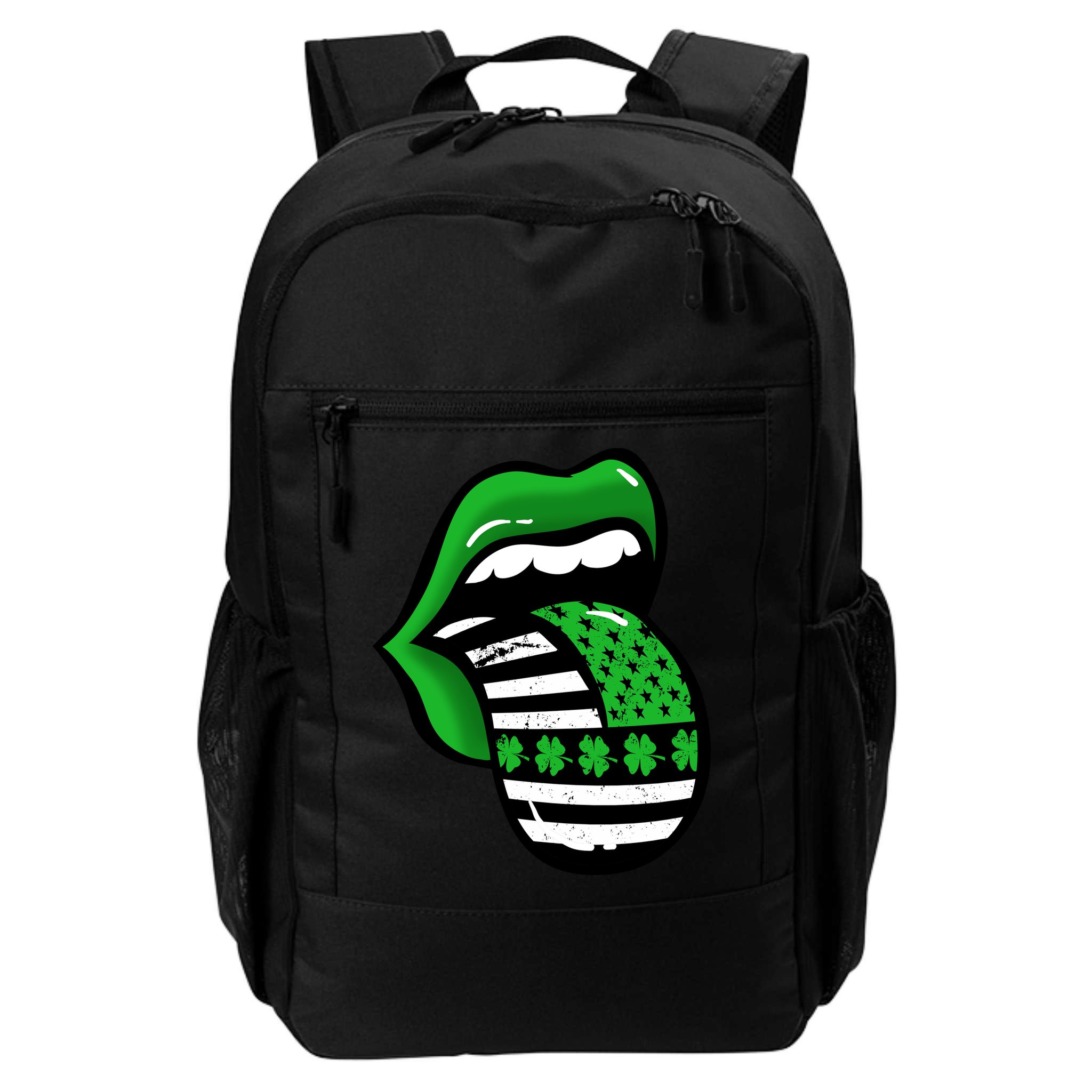 St Patricks Day Irish American Shamrock Flag Paddy Backpack
