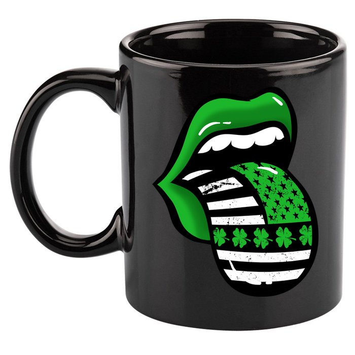 St Patricks Day Irish American Shamrock Flag Paddy 11oz C Handle Ceramic Mug