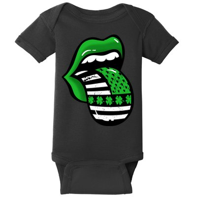 St Patricks Day Irish American Shamrock Flag Paddy Baby Bodysuit