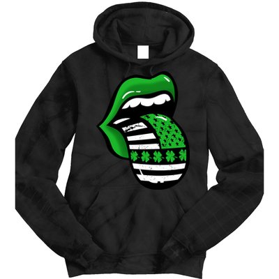 St Patricks Day Irish American Shamrock Flag Paddy Tie Dye Hoodie