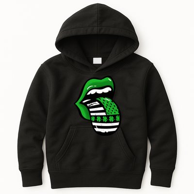 St Patricks Day Irish American Shamrock Flag Paddy Kids Hoodie