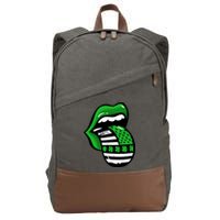 St Patricks Day Irish American Shamrock Flag Paddy Cotton Canvas Backpack