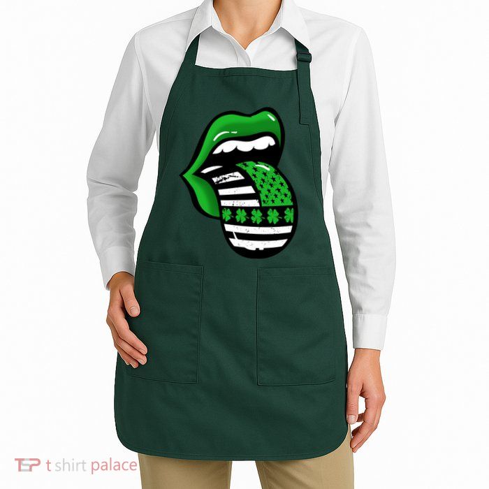 St Patricks Day Irish American Shamrock Flag Paddy Apron