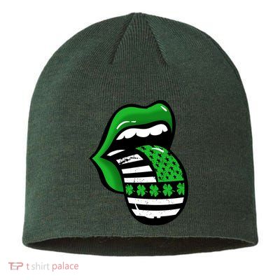 St Patricks Day Irish American Shamrock Flag Paddy Sustainable Beanie