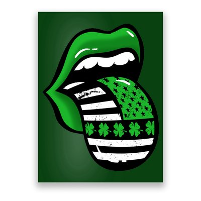 St Patricks Day Irish American Shamrock Flag Paddy Poster