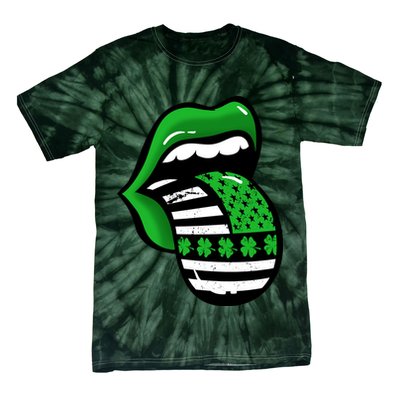 St Patricks Day Irish American Shamrock Flag Paddy Tie-Dye T-Shirt