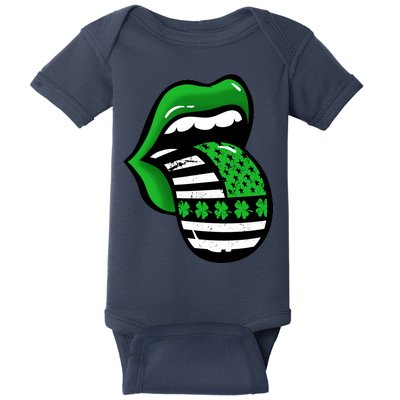 St Patricks Day Irish American Shamrock Flag Paddy Baby Bodysuit