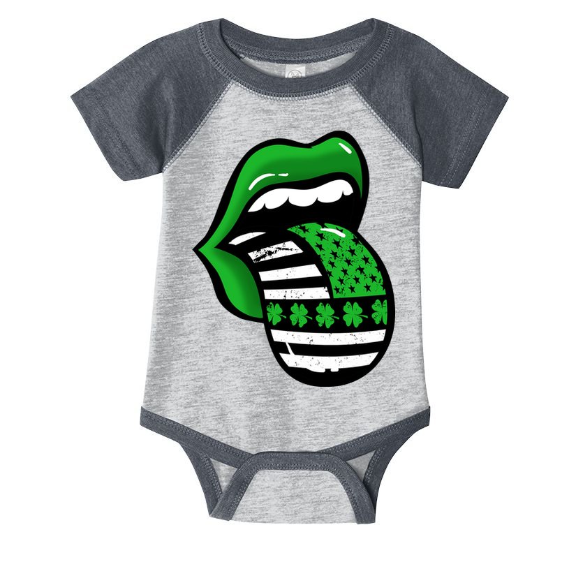 St Patricks Day Irish American Shamrock Flag Paddy Infant Baby Jersey Bodysuit