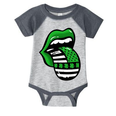 St Patricks Day Irish American Shamrock Flag Paddy Infant Baby Jersey Bodysuit