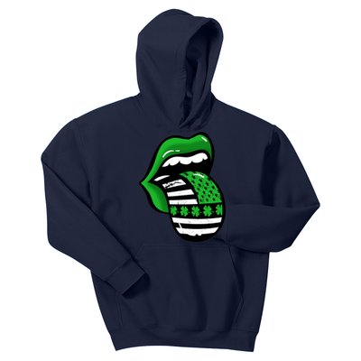 St Patricks Day Irish American Shamrock Flag Paddy Kids Hoodie