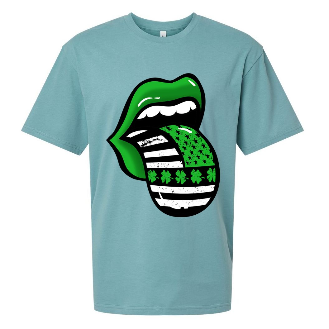 St Patricks Day Irish American Shamrock Flag Paddy Sueded Cloud Jersey T-Shirt