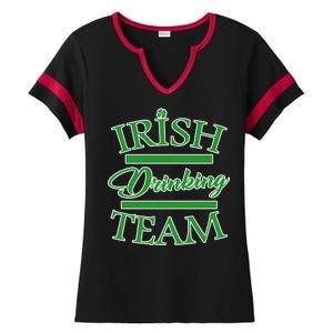 St Patrick's Day Irish Drinking Team Ladies Halftime Notch Neck Tee